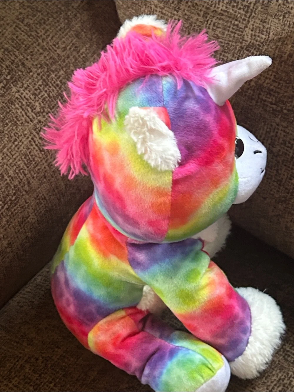 Rainbow Plush Unicorn Stuffed Toy - Multicolor. 14” Tall